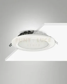 Peggy faretto da incasso 12w 4000k 1850lm  bianca ip44 dimmerabile ...