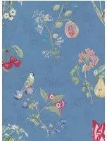 Eijffinger Carta da parati Cherry Pip - Mehrfarbig Blau