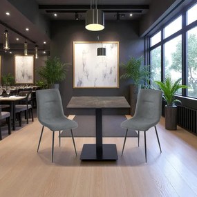 Tavolo bar pub ristorante piano HPL Ardesia Fango per esterno 80x80 cm H 74