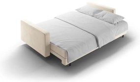 Divano color crema allungabile/con contenitore con rivestimento in velluto 222 cm Bali – Cosmopolitan Design