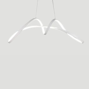 Lampadario LED design RUBY bianco, luce naturale 4900 lumen