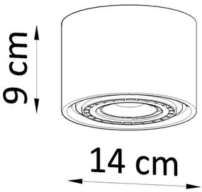 Plafoniera BASIC AR111 1xGU10/40W/230V concrete