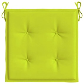 Cuscini per Sedia 6 pz Verde Brillante 50x50x3cm Tessuto Oxford