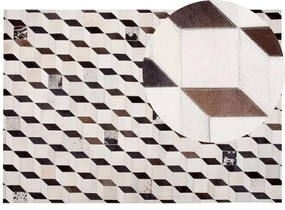 Tappeto in pelle color bianco 160x230 cm ALPKOY Beliani