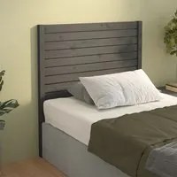 Testiera per Letto Grigia 81x4x100 cm in Legno Massello di Pino cod 12430