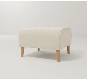 Pouf in velluto crema Carole - Ropez