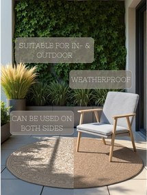 Tappeto da interno/esterno rotondo beige/avorio ø 160 cm Duet Kona – NORTHRUGS