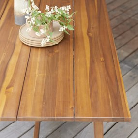 Tikamoon - Tavolo da esterno Alba in legno massello di acacia per 6 pers.