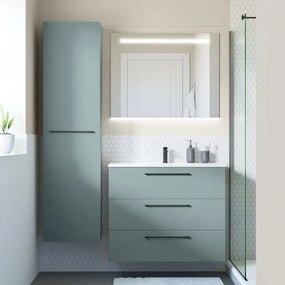 Mobile sottolavabo e lavabo Remix verde L 90 x H 73 x P 46 cm 3 cassetti