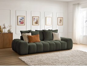 Divano verde con rivestimento in ciniglia 278 cm Everest – Bobochic Paris