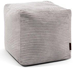 Puof a sacco grigio chiaro con rivestimento in velluto a coste Up! MooG – SLOWDOWN