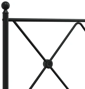 Testiera in metallo nero 137 cm