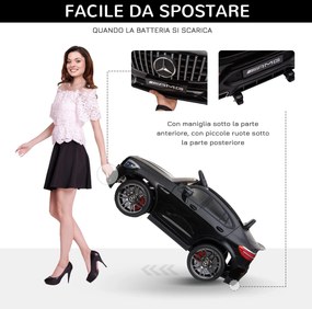 Macchina Elettrica per Bambini 12V con Licenza Mercedes GLA 45 AMG Nera...