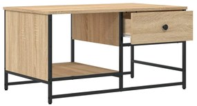 Tavolino salotto rovere sonoma 85,5x51x45 cm legno multistrato