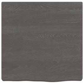 Ripiano muro grigio scuro 40x40x4 cm massello rovere trattato