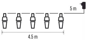 Catena natalizia LED da esterno 10xLED/9,5 m IP44 bianco freddo
