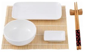 Set per Sushi Masterpro Q3565 Porcellana Bianco Bambù (12 pezzi)