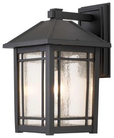 Applique rustico da esterno QZ-CEDAR-POINT-L-BK nero IP44 1X E27 ELSTEAD