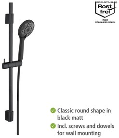 Set doccia in acciaio inox nero 70 cm Water Saving - Wenko