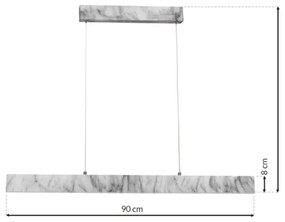 Lampadario LED su fune PIERCE LED/18W/230V  bianco/grigio