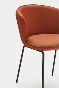 Set di sedie da pranzo arancione in imbottito 2 pz Add – Teulat