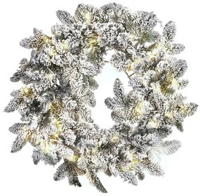 Ghirlanda natalizia innevata LED ⌀ 70 cm SUNDO Beliani
