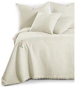 Copriletto color crema in ciniglia 220x240 cm Talo – Filumi