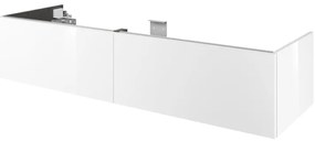 Mobile da bagno sotto lavabo SENSEA Neo bianco laccato lucido L 150 x H 32 x P 48 cm 2 cassetti, lavabo non incluso