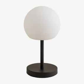 Lampada da tavolo LED wireless Kiemery da esterno in ferro Nero - Sklum