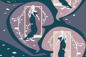 Carta da parati – Fascino femminile in versione scura