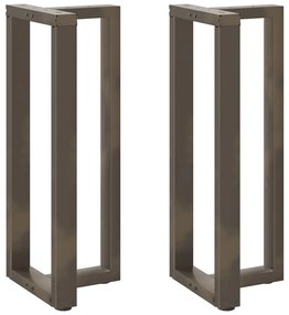 Gambe Tavolo Bar A T 2 Pz Naturale 50x35x(100-101) Cm Acciaio /