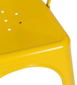 Set di 2 sedie da pranzo gialle in metallo - Ixia