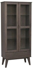 Vetrina marrone in rovere 82x185 cm Filippa - Rowico