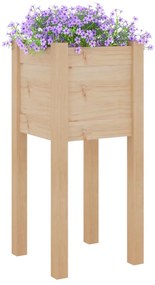 Fioriere da Giardino 2 pz 31x31x70 cm in Legno Massello di Pino