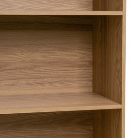 Libreria di colore naturale con effetto rovere 80x172x40 cm Elia – Casa Selección