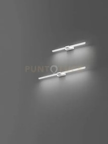 Line applique led 12w 840lm 3000k in metallo colore bianco e acrili...