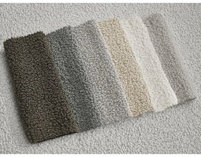 Divano angolare grigio chiaro (con penisola a destra/con chaise lounge) con rivestimento in bouclé Leonore – Bobochic Paris