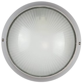 Plafoniera da Esterno E27 Grigia IP54 Ø258mm Colore Grigio
