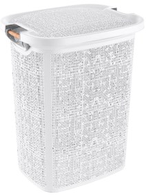 Portabiancheria Salvaspazio 60 Lt Feridras "Canvas" Bianco