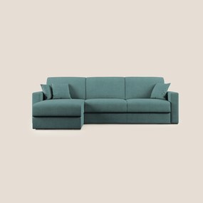 Best Divano letto angolare in tessuto impermeabile T02 petrolio