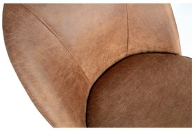 Sedie da pranzo in set marrone cognac in pelle 2 pz Vogue – WOOOD