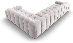 Divano angolare in velluto grigio chiaro (angolo destro) Kendal - Micadoni Home