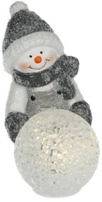 Retlux - Decorazione natalizia LED LED/2xLR44/bianco caldo pupazzo di neve con palla di neve
