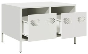 Mobile tv bianco 68x50x43,5 cm in acciaio laminato a freddo