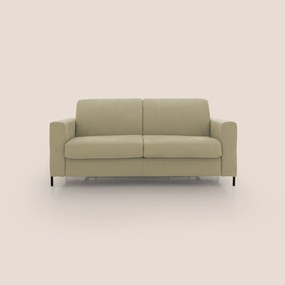 Ortensia divano letto materasso H18 cm con piedi alti in elegante microfibra smacchiabile T11