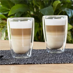 HI Set Bicchieri Latte Macchiato 2 pz 400 ml Trasparente
