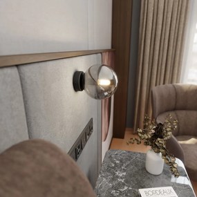 Lampada da Parete ROSSI K1 BL E14 GrafiteTrasparente Miele