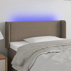 Testiera A Led Tortora 103x16x78/88 Cm İn Tessuto /