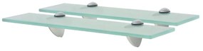 Mensole Galleggianti 2 Pz İn Vetro 40x20 Cm 8 Mm /