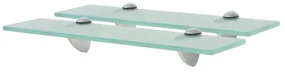 Mensole Galleggianti 2 Pz İn Vetro 40x20 Cm 8 Mm /